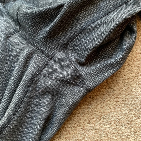 Lululemon 4 Runder Under Rulu Pant Herringbone Black Grey Tight Legging Speed - Picture 10 of 13